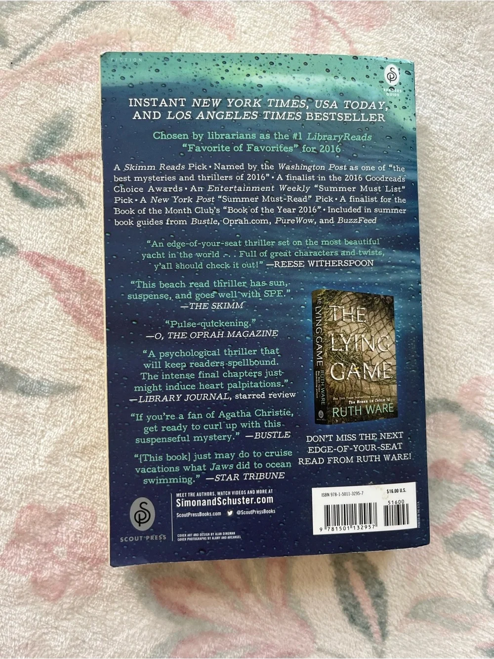 The Woman in Cabin 10 by Ruth Ware - Teal & Black Cover